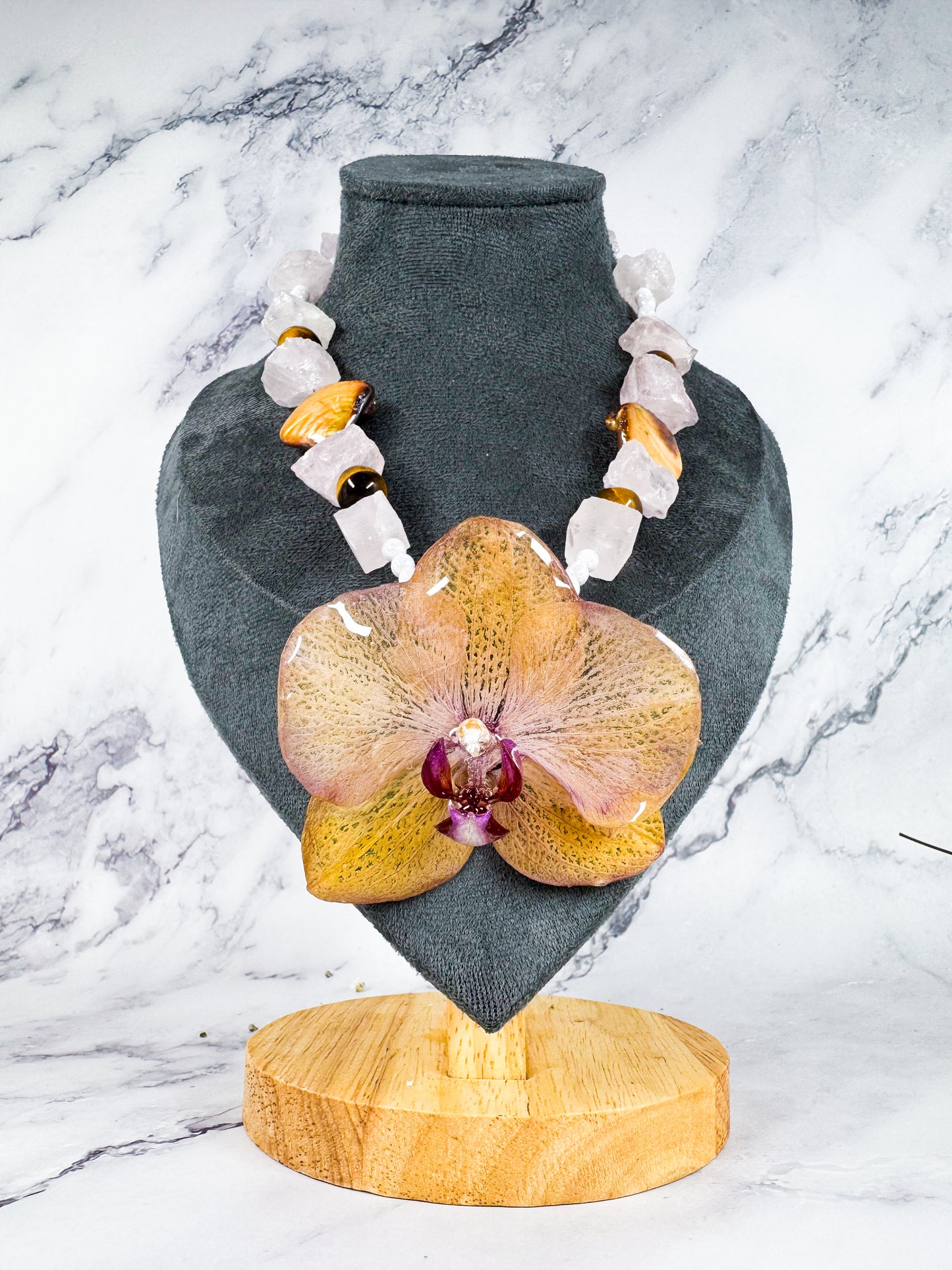 "Jellies" Real Orchid Necklace