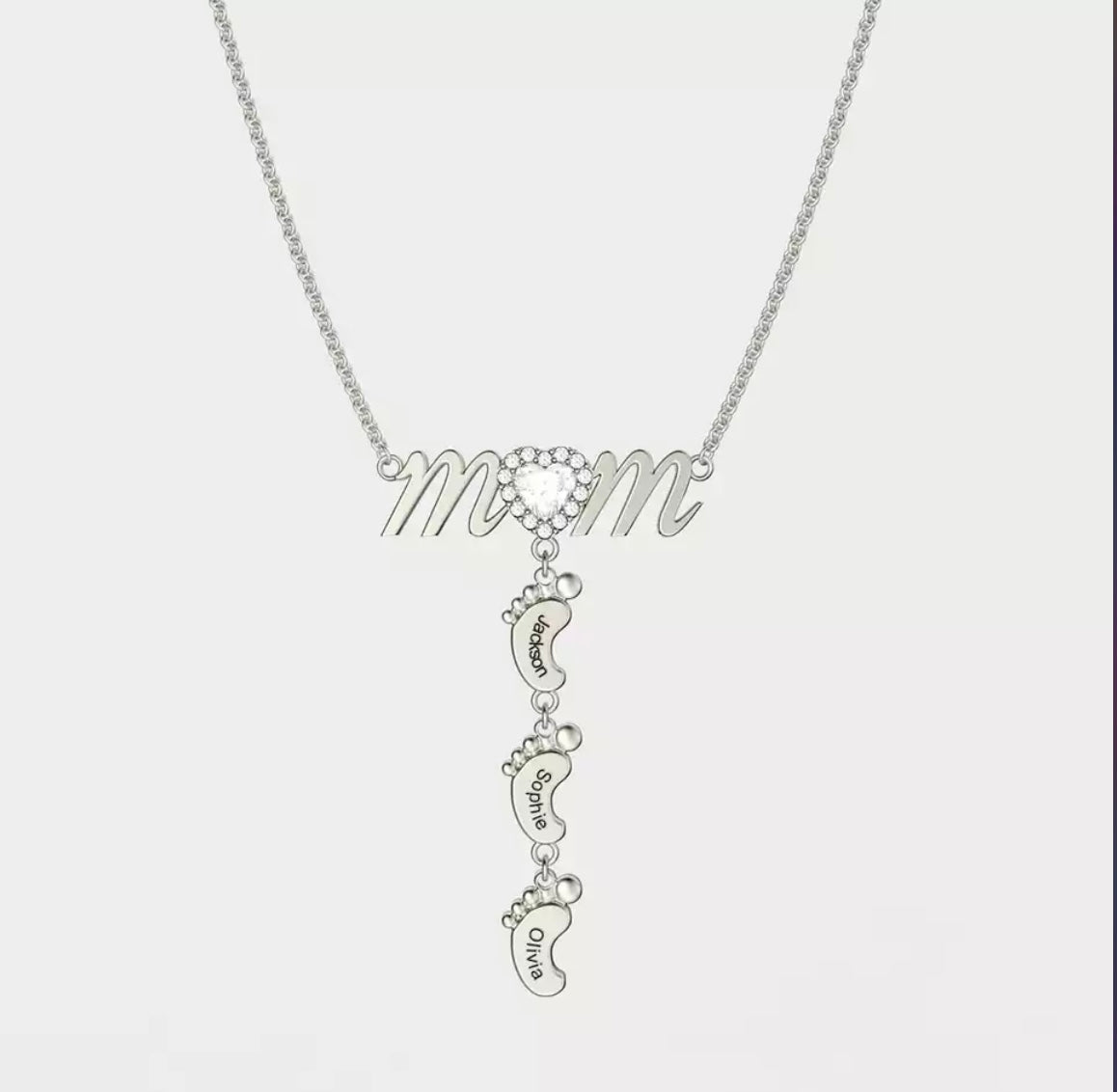 Silver MOM Necklace Custom